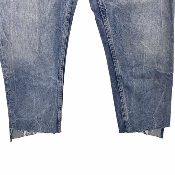 GRLFRND Helena High Rise Step Hem Straight Jeans Size 27 - Picture 5 of 10